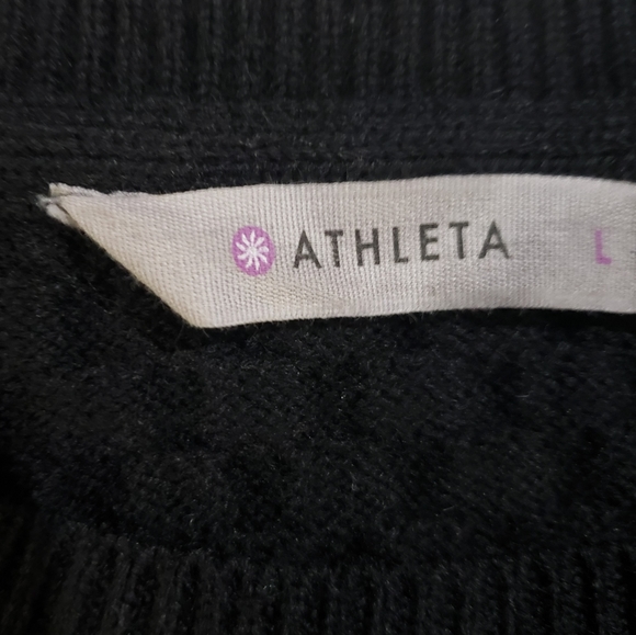 Athleta Sweater Black Honeycomb Sweater - Picture 4 of 5